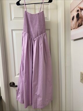 Purple smocked dress